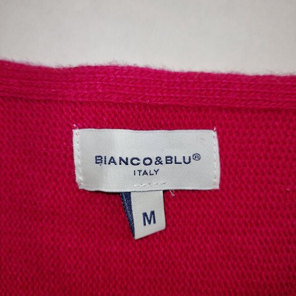 Bianco & Blu Merino Wool Cashmere Blend Pink Sweater Size Medium - Picture 8 of 9